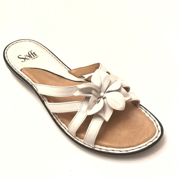 sofft white sandals